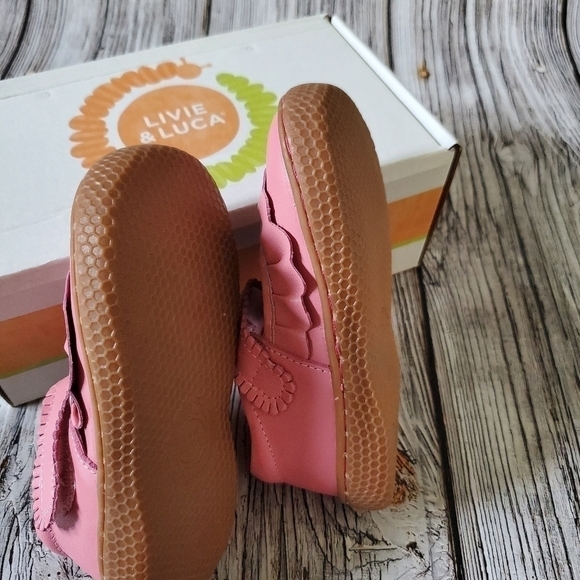 Livie and Luca Ruche Mary Jane Shoes Pink Shimmer - Picture 6 of 7